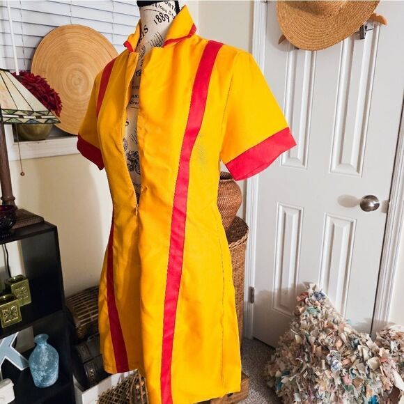 Cosplay Two Broke Girl Yellow & Red Mini Dress. - Picture 5 of 14